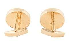 Vintage Cartier Round Malachite Cufflinks