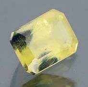 Rare bi-color .56ct blue and yellow Sapphire