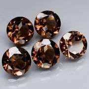Full 5 piece 12.72ct set of Smoky Quartz solitaires!