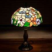 Handcrafted Tiffany Style Hummingbird Stained Glass Table Lamp