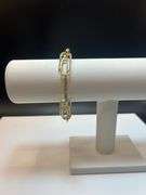 Impressive 14 Kt Gold Plated Paper Clip Bracelet