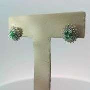 Emerald and Diamond Earrings