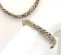 Set of Vintage 925 sterling silver necklace and matching bracelet