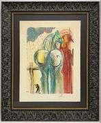 Special Salvador Dali Signed Horses Lithograph