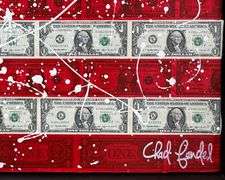 Spectacular one-of-a-kind mixed media on canvas by Chad Fandel