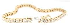 14kt Yellow gold 0.75ctw diamond tennis bracelet