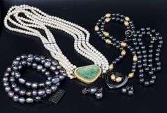 Group lot of pearl mixed jewelry