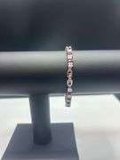 Gorgeous 18kt White Gold Simulated Red Ruby  Diamond Tennis Bracelet