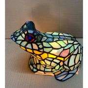 Tiffany Style Stained Glass Frog Lamp
