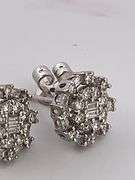 CERTIFIED BRAND NEW 14K WHITE GOLD DIAMOND STUD EARRINGS