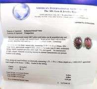 14kt Yellow gold ruby and diamond cluster earrings
