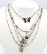 Group lot of 8 Vintage 925 sterling silver necklaces