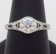 Designer Sylvie Diamond & Blue Sapphire Ring