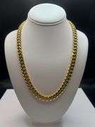 Huge 113.5 Gram 18 Kt Gold Plated Cuban Curb Link Necklace