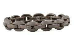 Edgy Sterling Silver Diamond Link Bracelet