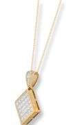 Gorgeous 18kt YG Invisible Set Diamond Pendant