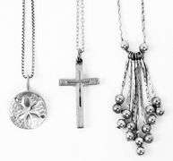 3 Sterling Silver Necklaces
