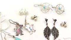 Group lot of Vintage 925 sterling silver earrings