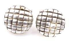 Scott Kay circle basket wave cuff links