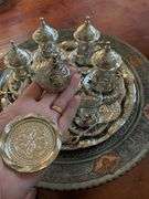 Handmade Turkish Silver Tea Serving Set
