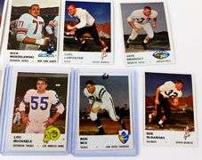 Lot of 11 F.H.F. 1961 Football Cards