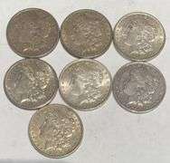 7 Different Nicer Circulated Silver Dollars