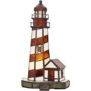 Stained Glass Lighthouse Accent Lamp