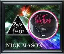 Pink Floyd Nick Mason Autographed Custom Framed Drum Head Drumhead Display ACOA