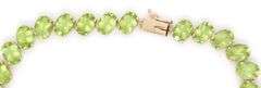 14kt Yellow gold 27.50ctw oval peridot bracelet