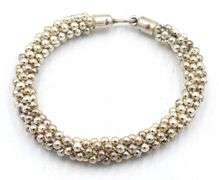 Set of Vintage 925 sterling silver necklace and matching bracelet