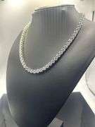 18 Kt White Gold Plated 45.5 Cttw Lab Simulated Diamond Tennis Necklace