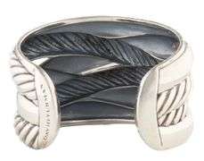 David Yurman Cable Classic Wide Crossover Cuff Bracelet in Sterling