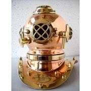 Brass and Copper Mark V Diving Helmet