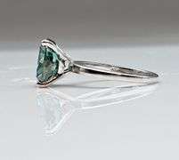 Sparkling 14 K White Gold Plate 6.35 Ct VVs1  Lab Simulated Diamond Ring