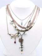 Group lot of 5 Vintage 925 sterling silver necklaces