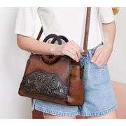 Leather Crossbody Embossed Satchel Handbag