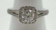 5.2g 18k White Gold Engagement Ring MARCHESA Size 7