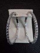 INSIDE OUT 14K WHITE GOLD HOOP EARRINGS
