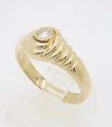 Modern Bezel Set Diamond Ring