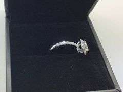 UNIQUE 14 K WHITE GOLD ENGAGEMENT RING