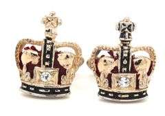 Vintage Swank crown cuff links