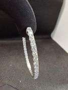 INSIDE OUT 14K WHITE GOLD HOOP EARRINGS