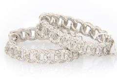 New 1.36ctw Diamond Curb Link Style Hoop Earrings in 14K