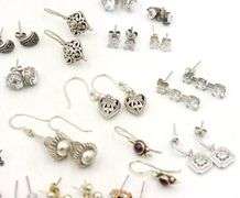 Group lot of Vintage 925 sterling silver earrings