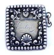 Antique Sterling Silver Stamp Case