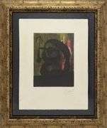 Rare Joan Miro Aquatint Signed in Pencil from 1968