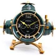 Retro Metallic Airplane Steampunk Desk Clock