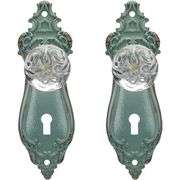 2pcs Cabinet Drawer Pulls with Clear Resin Knob