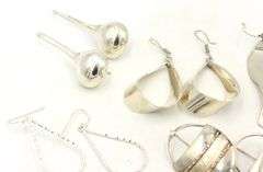 Group lot of Vintage 925 sterling silver earrings