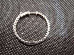 UNIQUE 14 K WHITE GOLD HOOP LAB DIAMOND EARRINGS